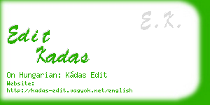 edit kadas business card
